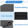 Armrest Pad with Storage for Car (11.81"x8.26", Grey)