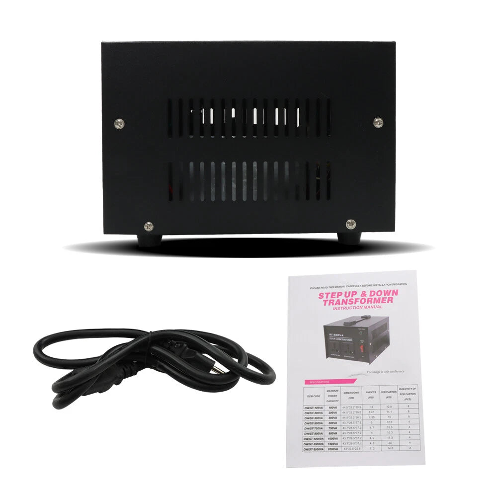 1000W Voltage Converter Transformer 110V/220V for Universal Use