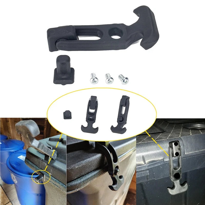2Pcs T-Handle Rubber Draw Latch Buckle for Toolbox Cooler Golf Cart