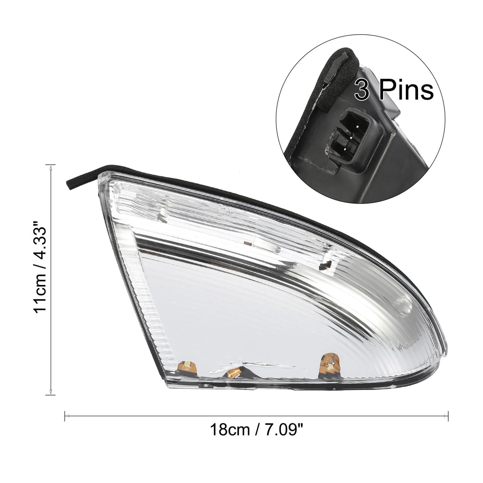 Driver Side Mirror Turn Signal Light Replacement for Dodge Ram 1500 (2009–2014)