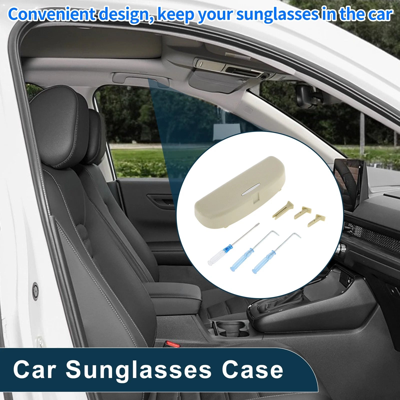 Car Sunglasses Case for Volkswagen Golf Eyeglasses Holder Storage Box