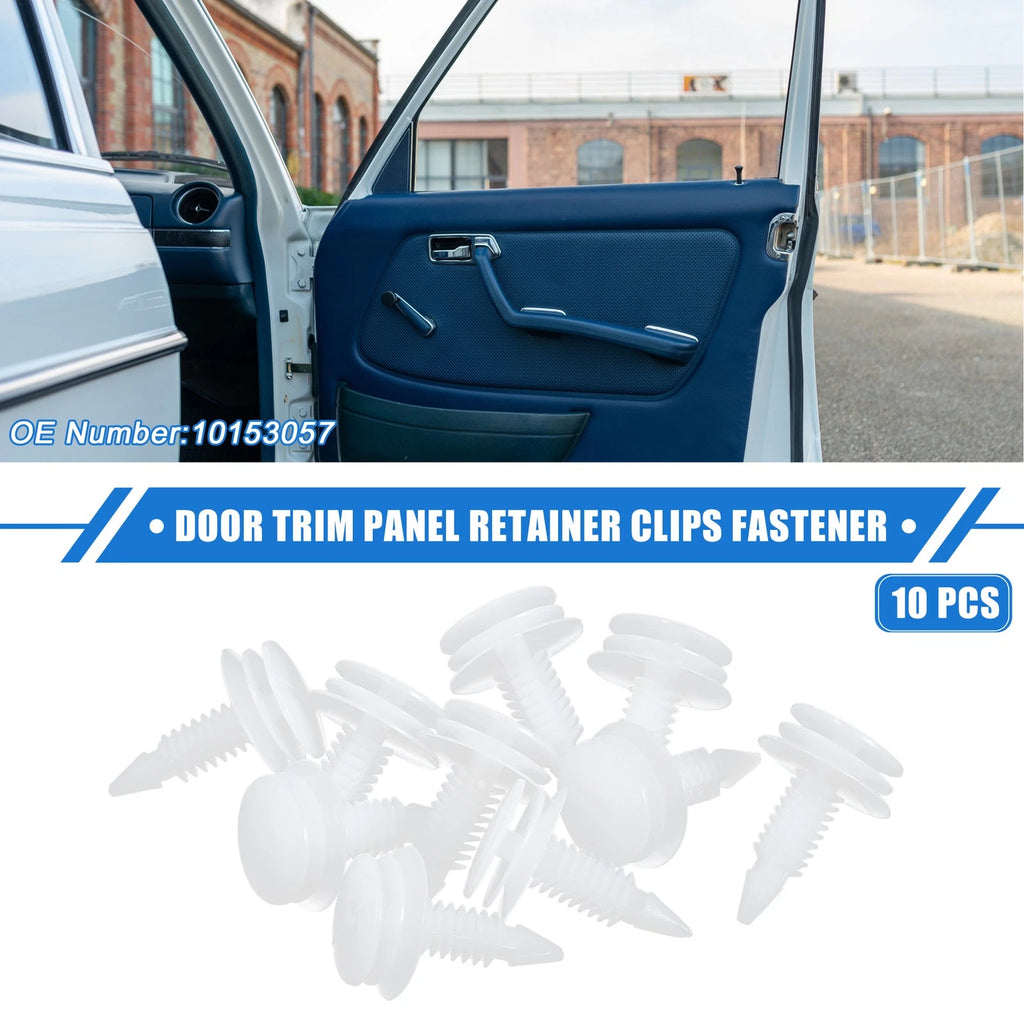10Pcs Door Trim Panel Retainer Clip Fastener Rivet for Buick White