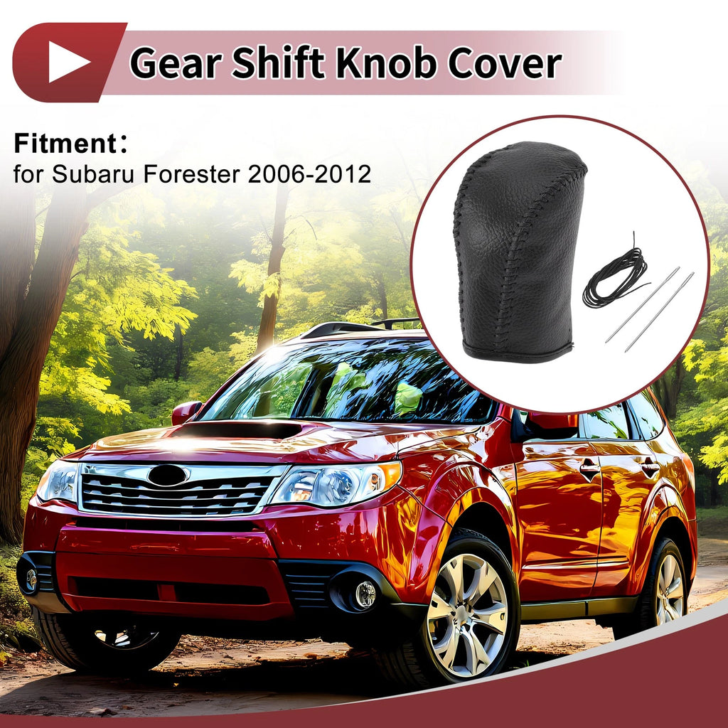 Gear Shift Knob Cover Replacement for Subaru Forester (2006–2012) Black