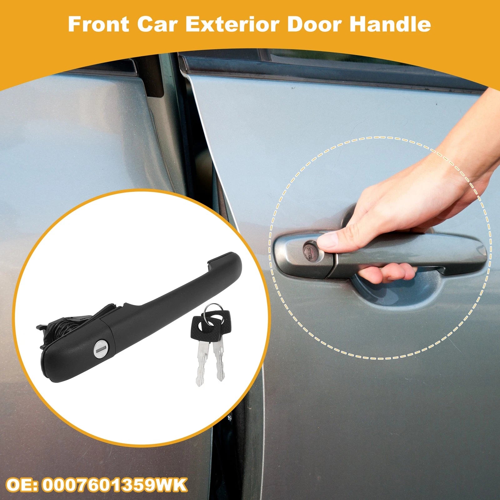 Front Car Exterior Door Handle Replacement for Mercedes-Benz Sprinter (2000–2018)