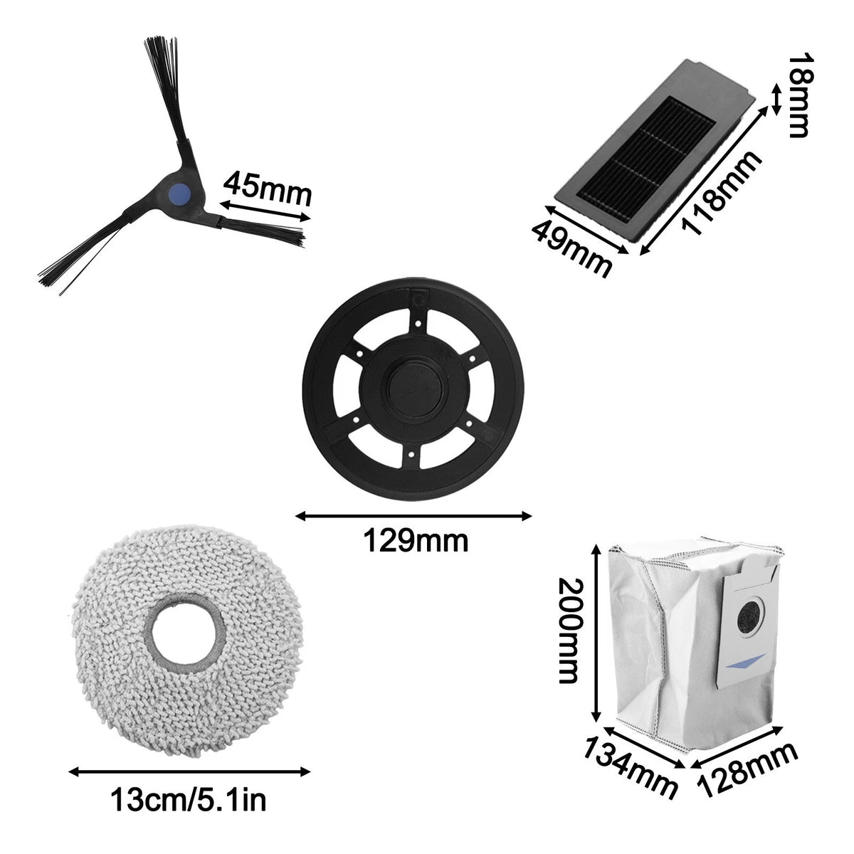 Maintenance Accessories Pack for Ecovacs Deebot (Compatible)