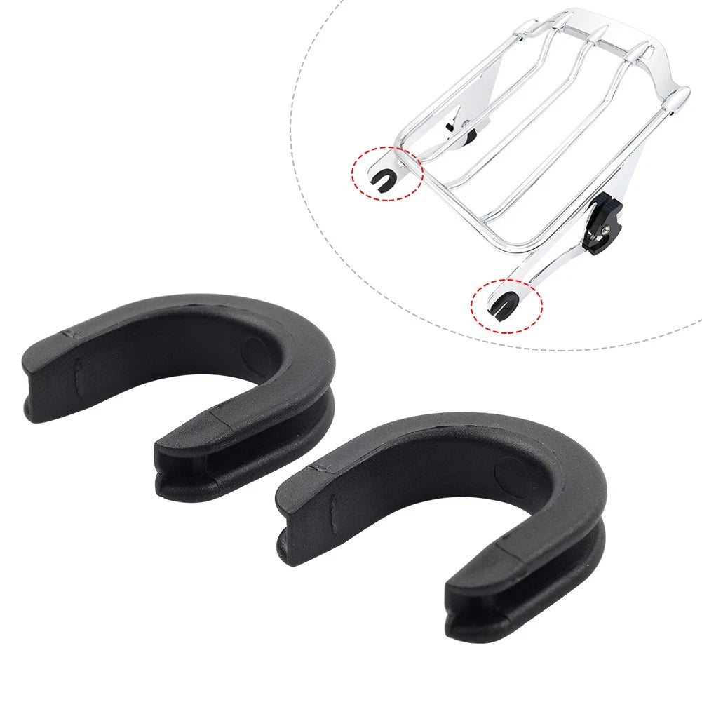 2X Luggage Rack Side Plate Mounting Bracket Grommet for Harley Touring (1987–2025)