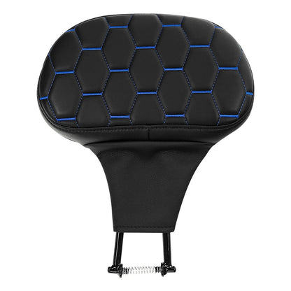 Black Driver Backrest Pad for Harley Touring CVO Road Glide Trike (1988–2023)