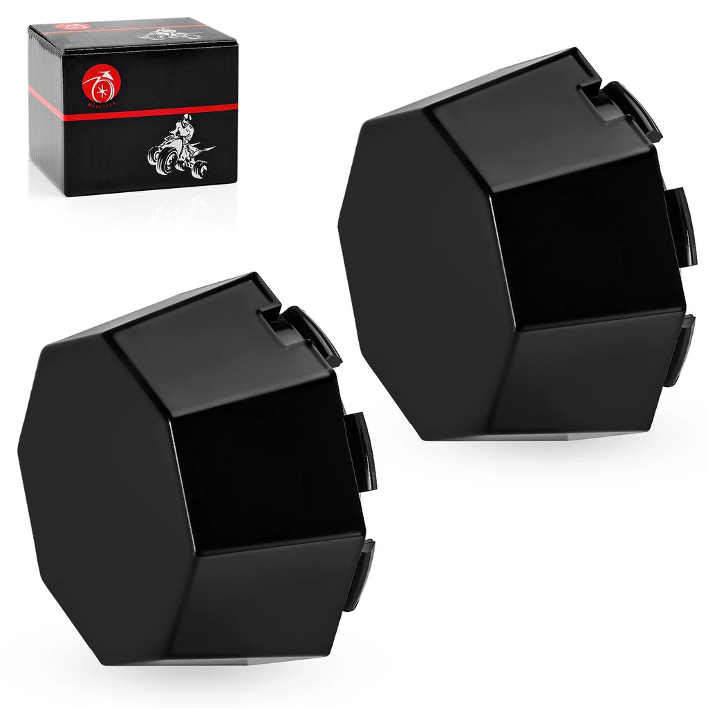 2Pcs Matte Black Hub Cap Cover for Polaris Sportsman 570 (2015–2025) 5451374-458