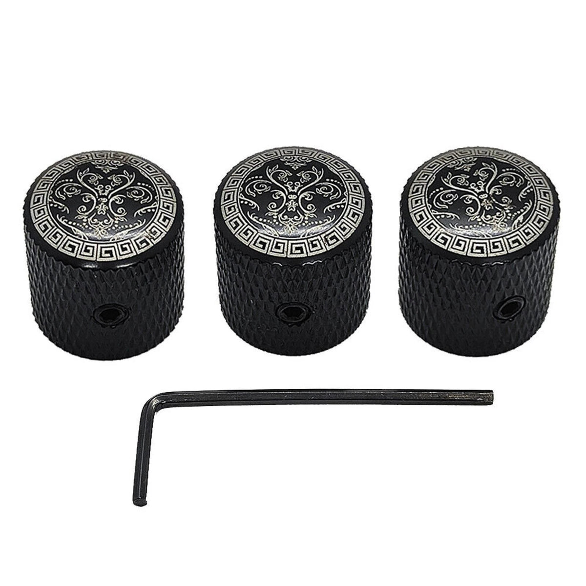 3 Pack Knurled Volume Tone Control Knob for Electric Guitar