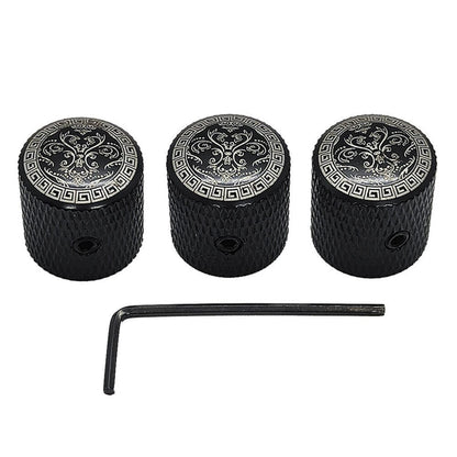 3 Pack Knurled Volume Tone Control Knob for Electric Guitar