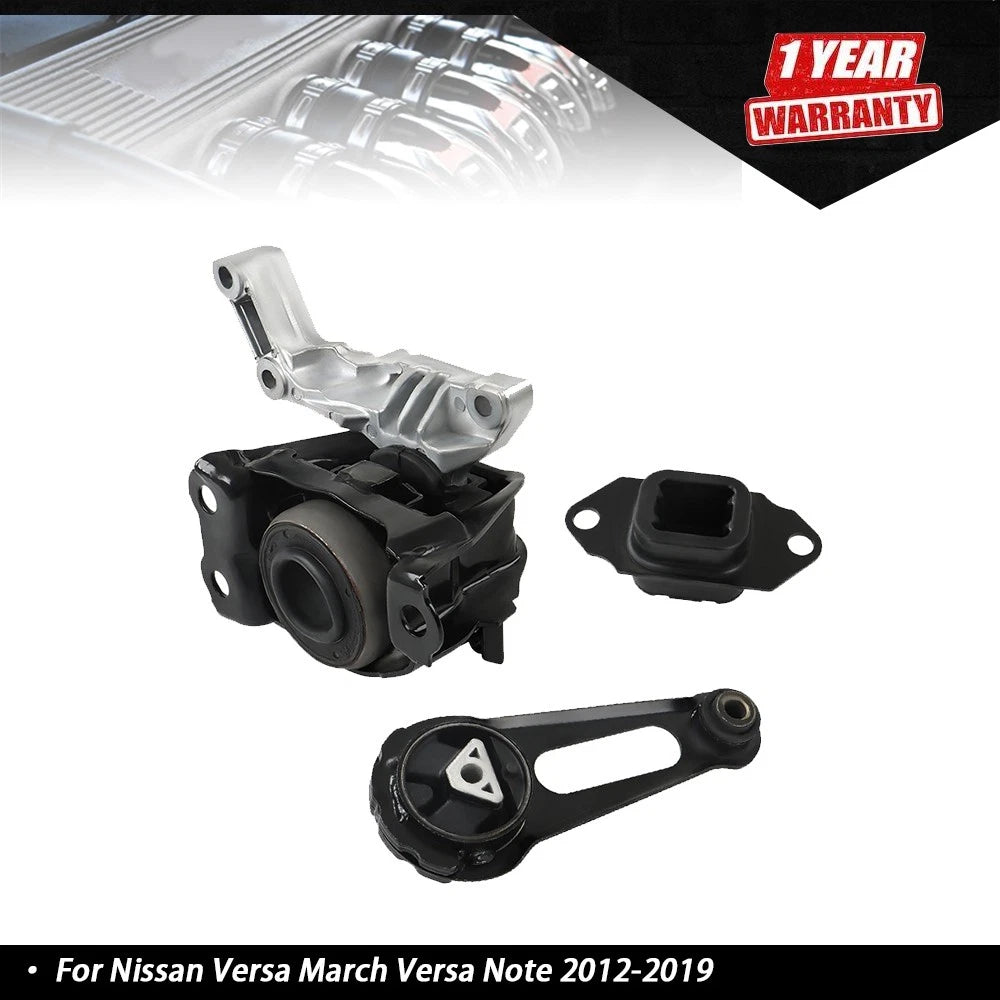 3Pcs Engine Motor & Trans Mounts for Nissan March Versa (2012–2019) 1.6L