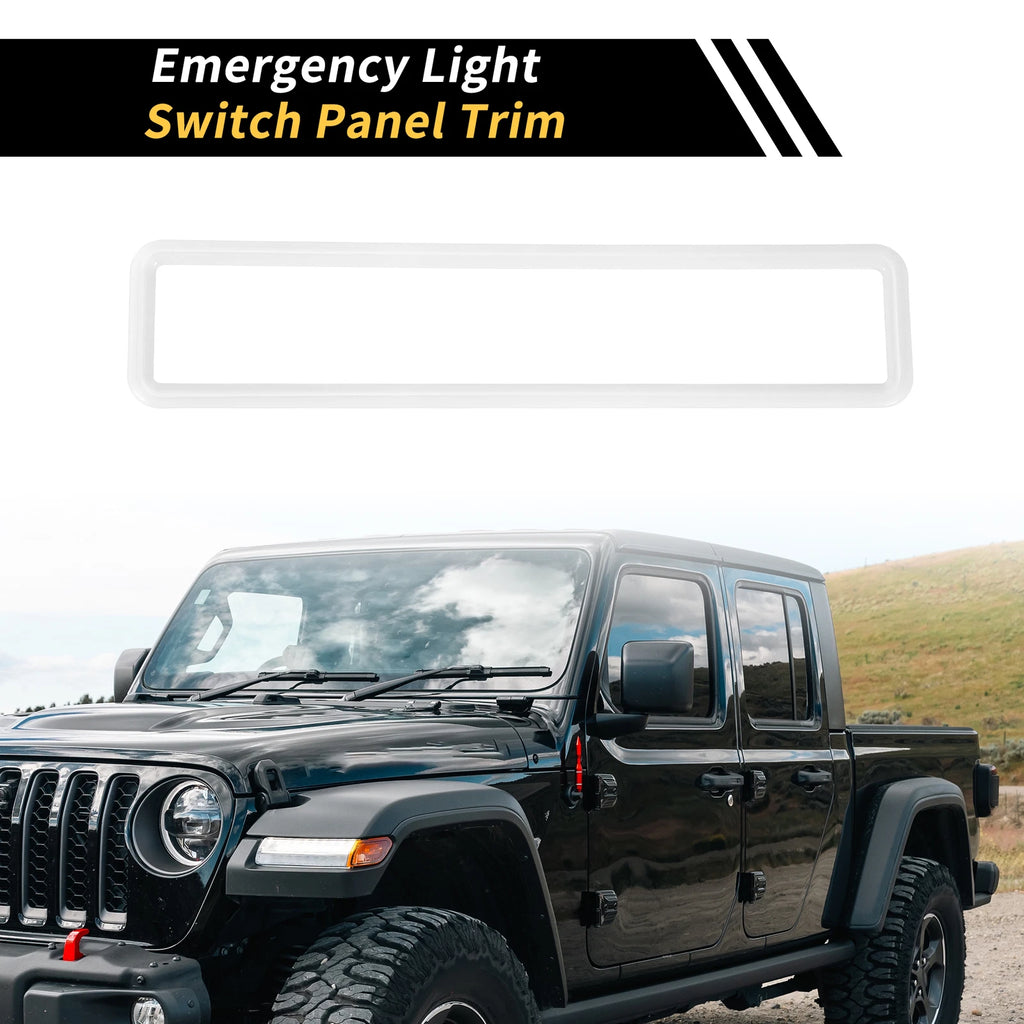 Emergency Light Switch Panel Trim for Jeep Wrangler JK (2011–2017) White