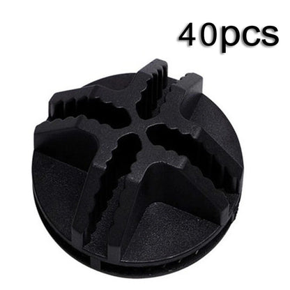 40x Wire Storage Connectors & Mesh Snap Organizer Mini Push Grid Black