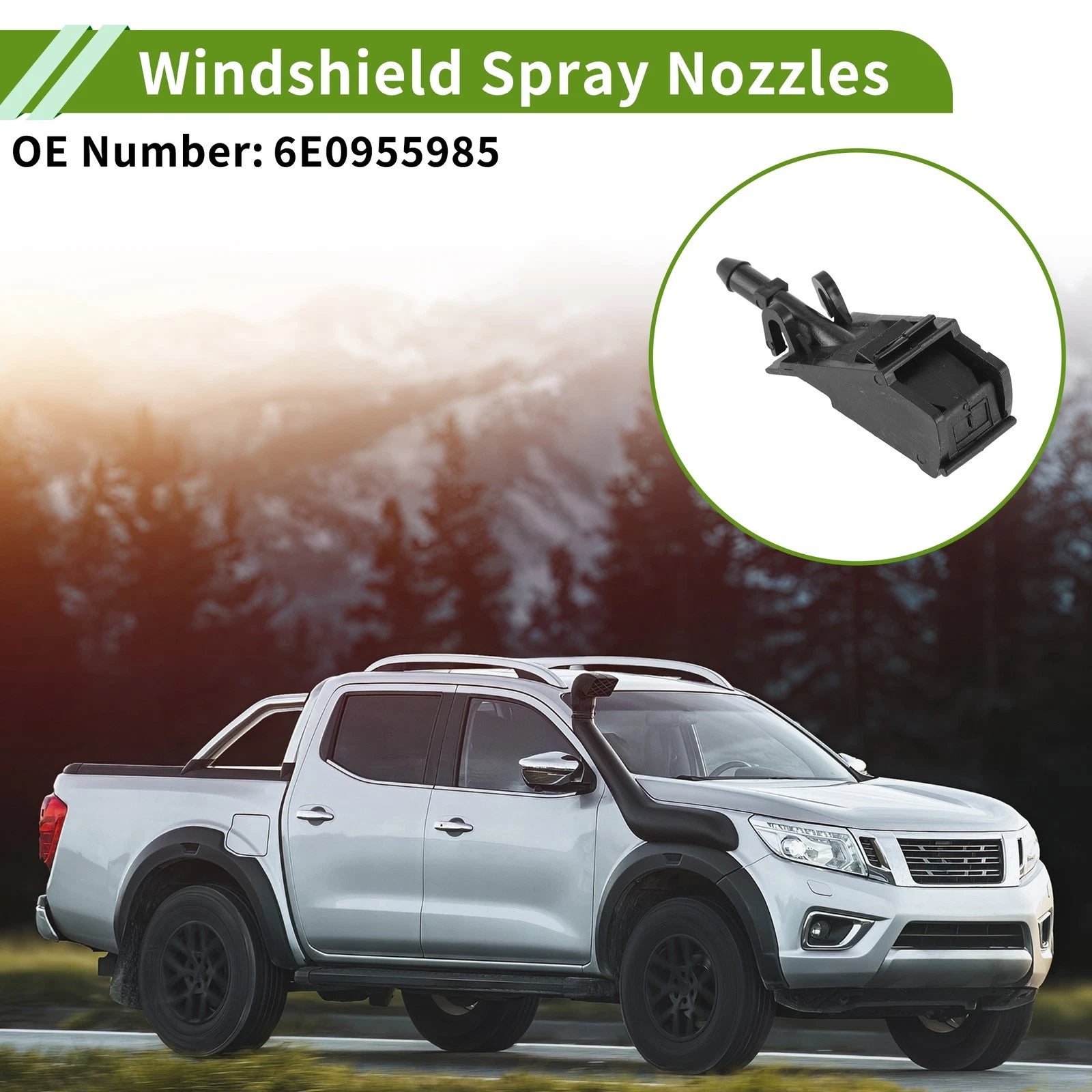 Windshield Washer Nozzle Set for Volkswagen (No. 6E0955985)