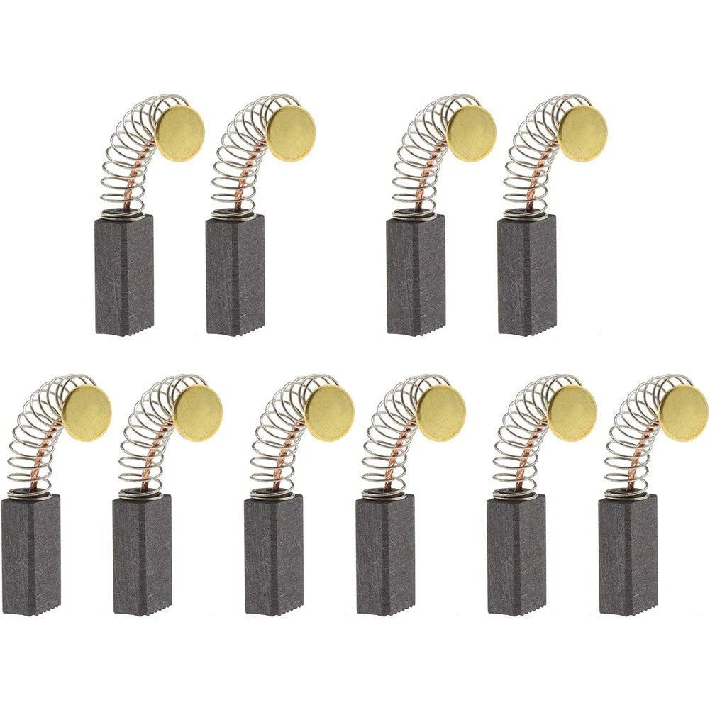 Set of 10 Carbon Brushes for Angle Grinder 13x8x5mm Dark Gray