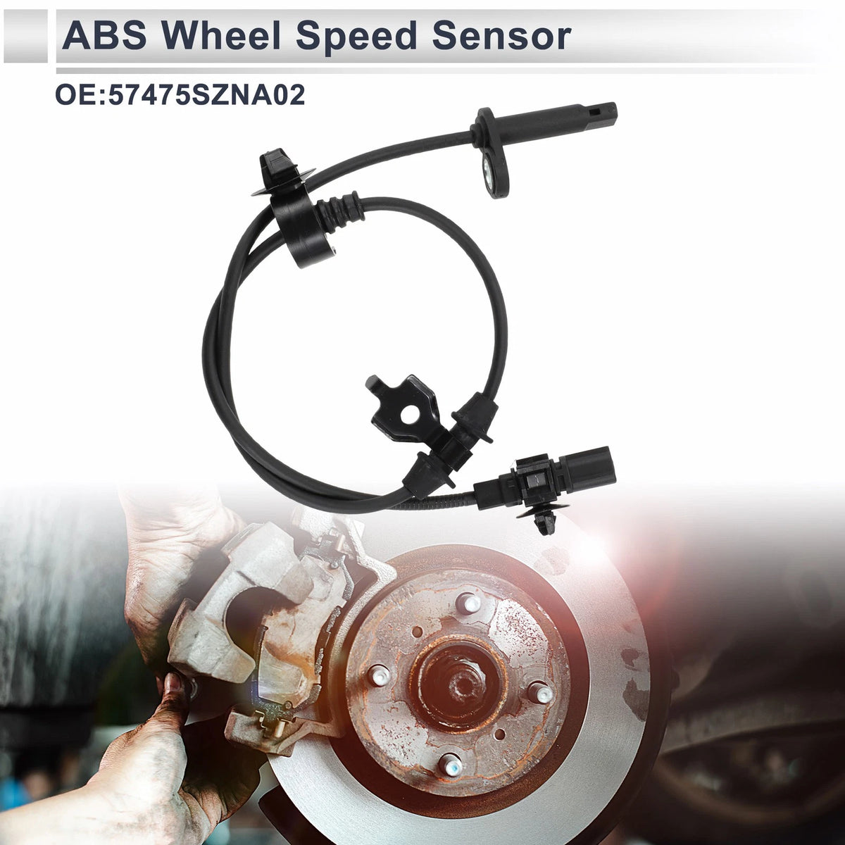 ABS Wheel Speed Sensor No. 57475SZNA02 for Acura ZDX (2010–2013) Rear Left