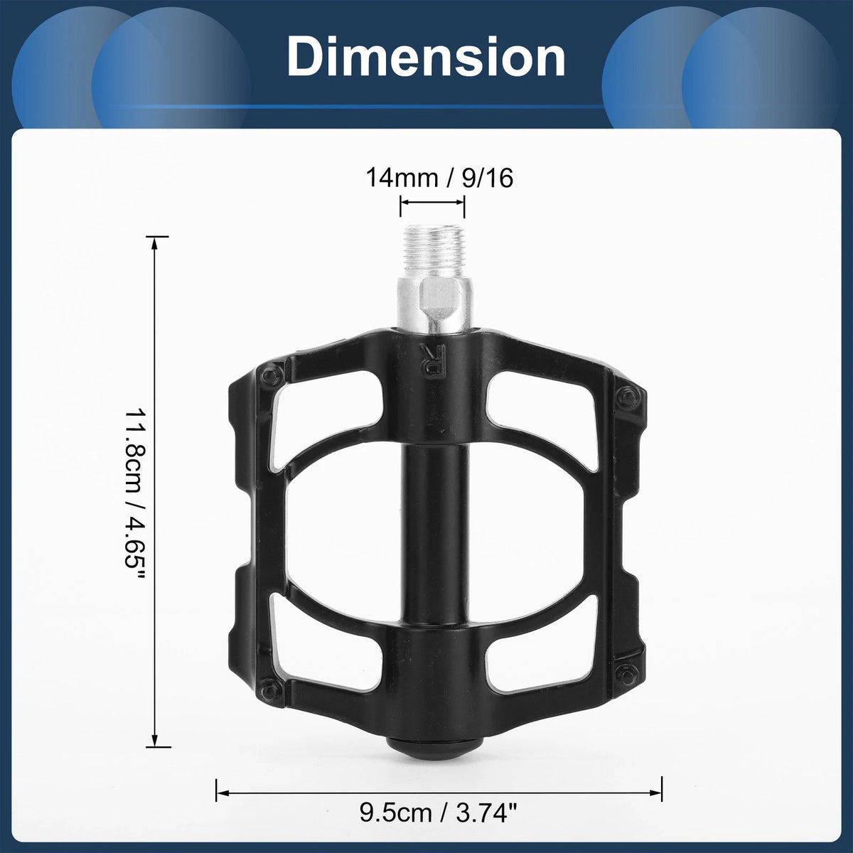 Cycling Bike Pedals 9/16 Inch Spindle Plastic for Road Mountain BMX MTB (1 Pair)