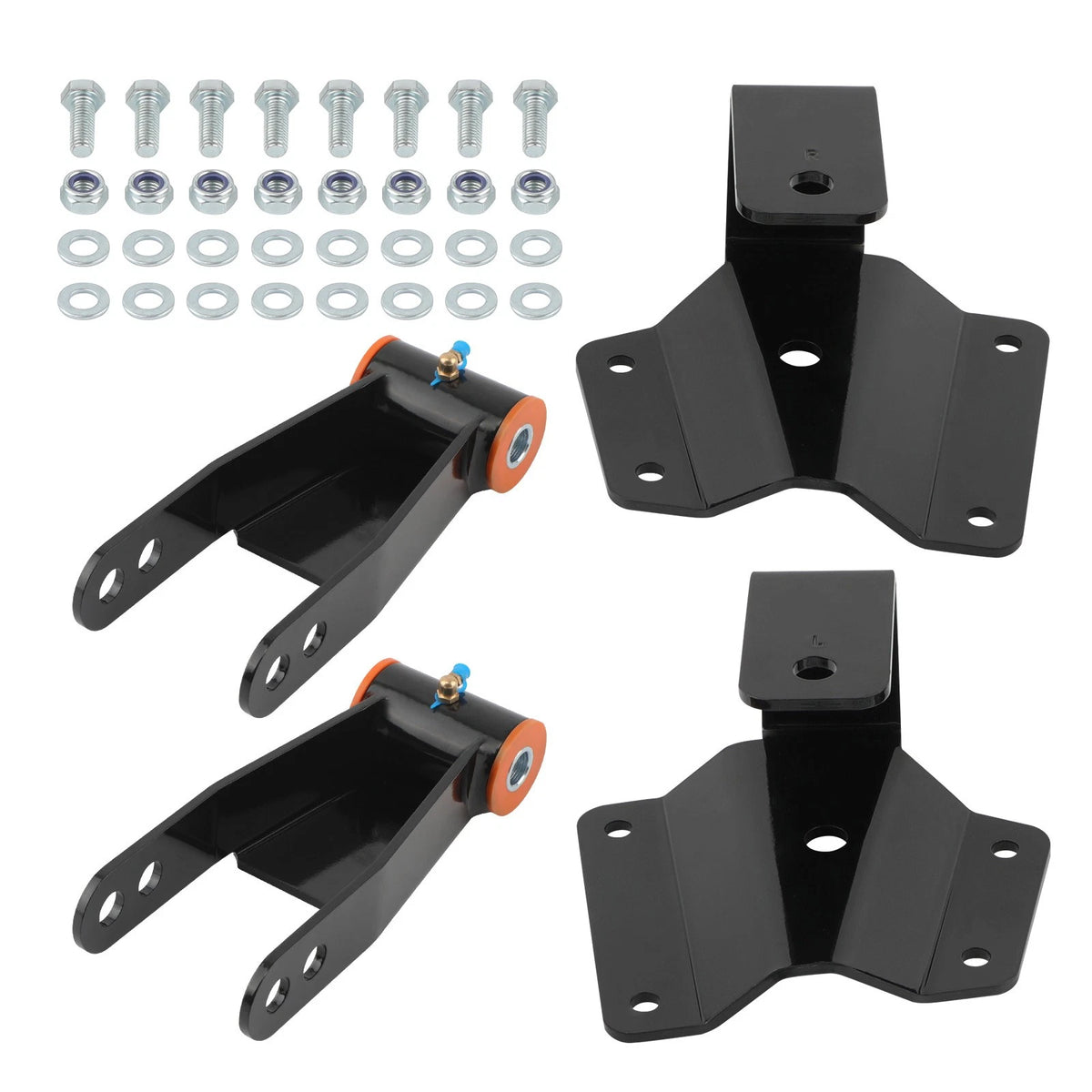 4" Drop Kit Rear Shackles & Hangers for Chevy Silverado GMC Sierra 1500 (1999–2006)
