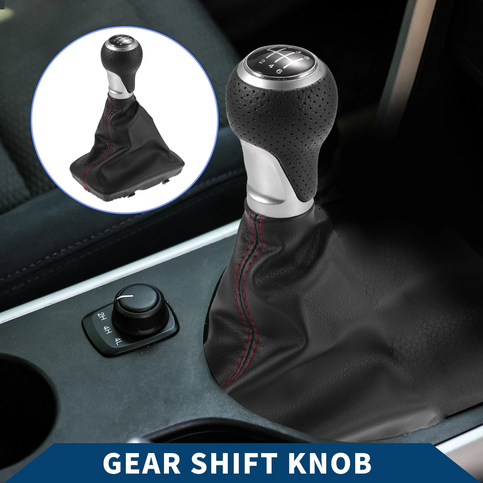6 Speed Shift Knob with Dust Cover for Audi A4 S4 (2007–2015)
