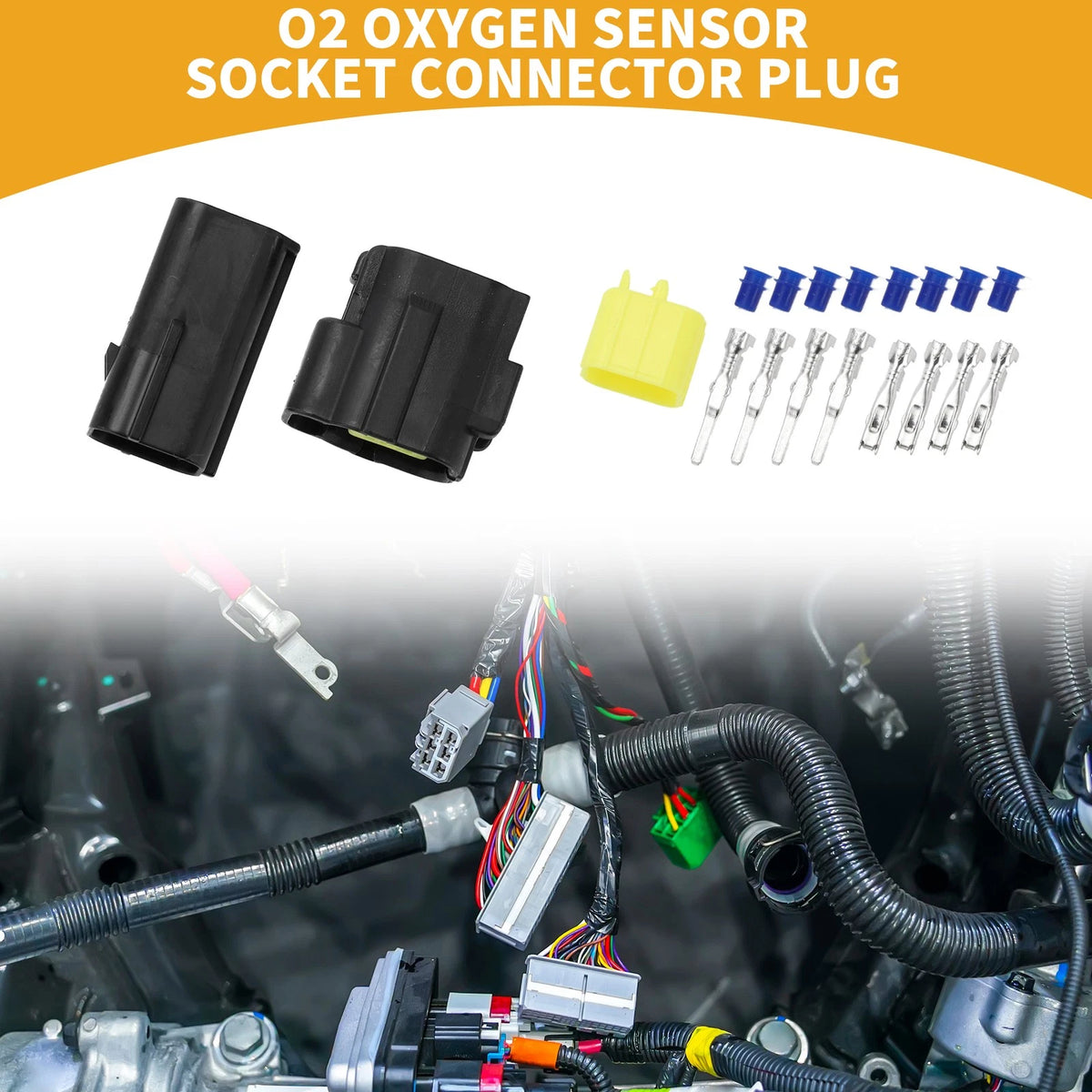 Oxygen Sensor Connector Plug 4 Pin Replacement for Mazda (2009–2019)