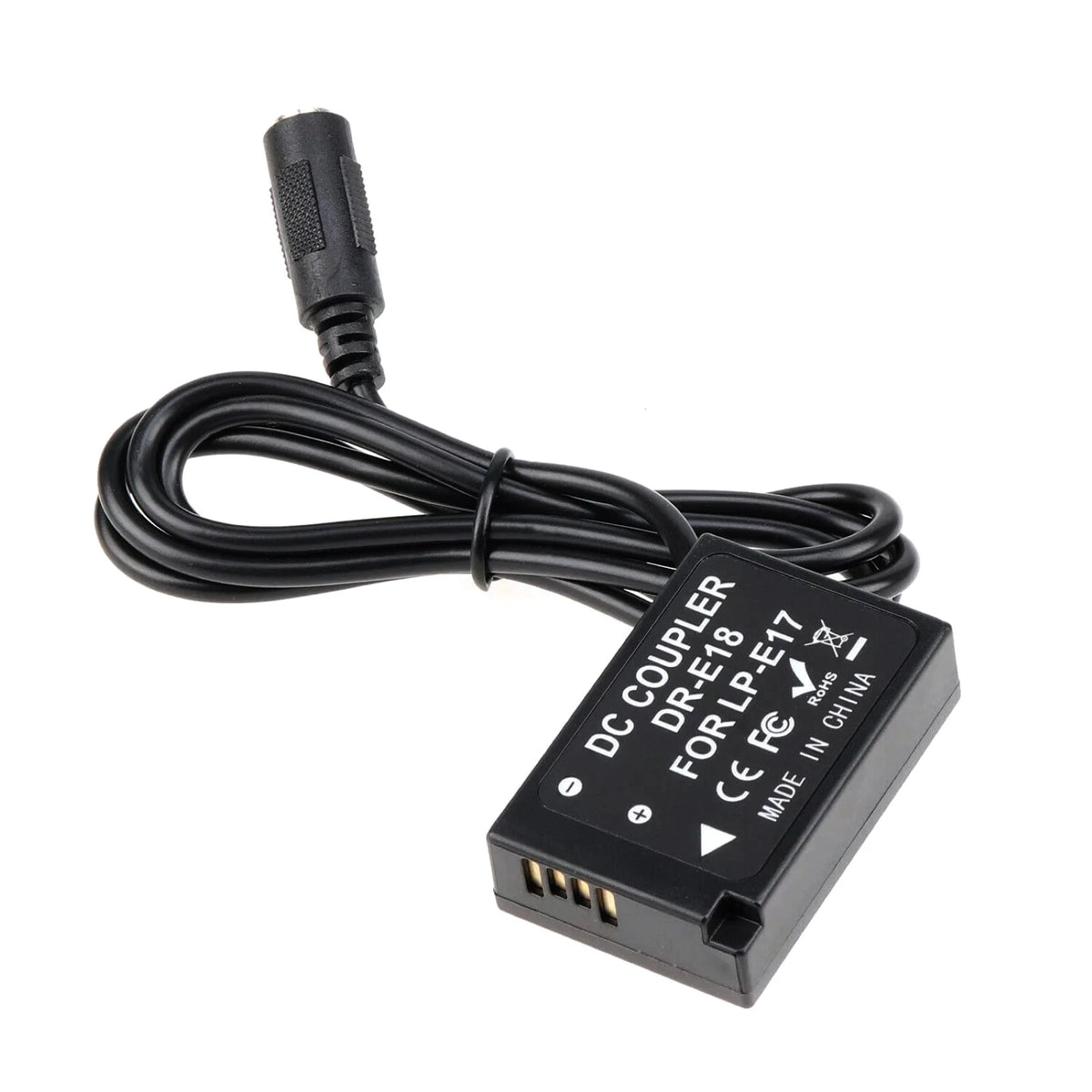 DR-E18 Dummy Battery + USB Power Cable for Canon EOS RP, 77D, 800D