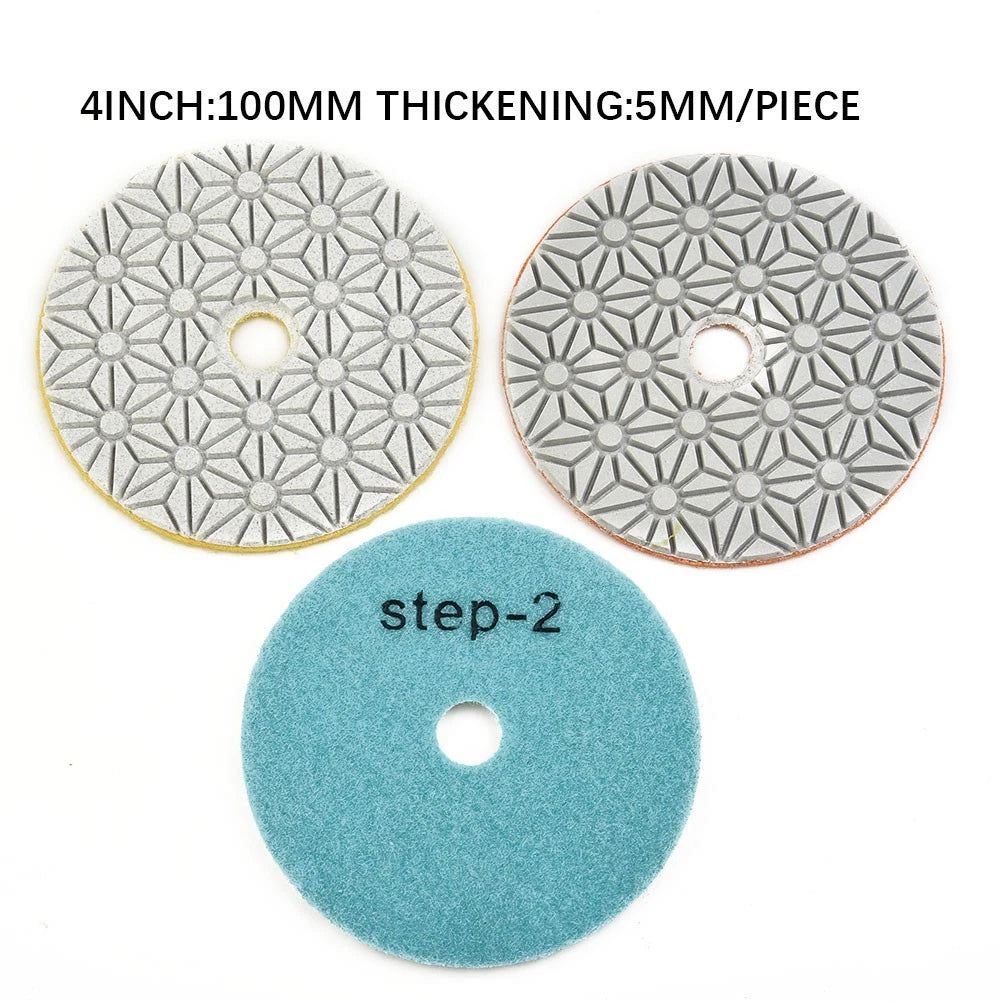 Polishing Pads Sanding Disc Set of 3 for Universal Use (4 Inch)