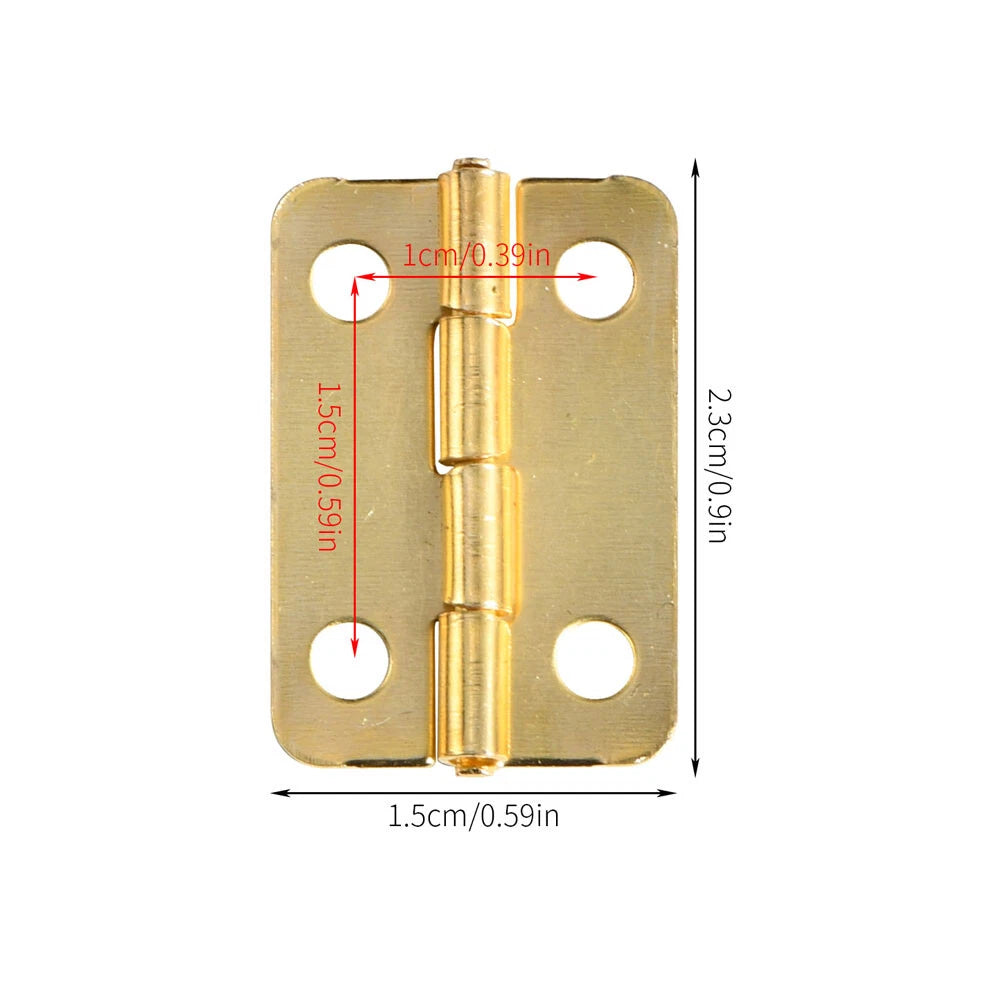 24pcs 23x15mm Furniture Hinge for Jewelry Box Dollhouse Cabinet