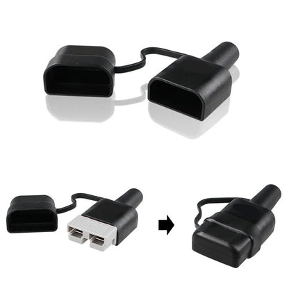 Anderson Plug Dust Cover Set of 2 for Cable Sheath 50A Waterproof Black/Rde