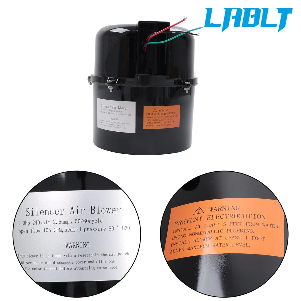 2HP Pool & Spa Blower for LABLT 6310241 6310220F (120V)