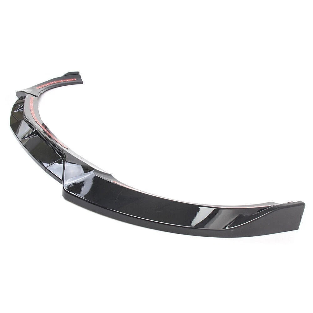 3X Glossy Black Front Lip Bumper Kit for Benz E-Class W213 (2017–2023)