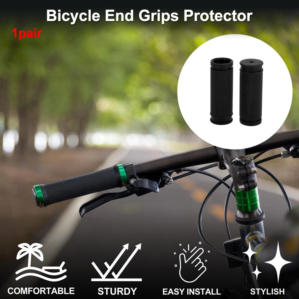 Bike Handlebar Grip Covers 85mm Non Slip End Grips Protector Black 1 Pair