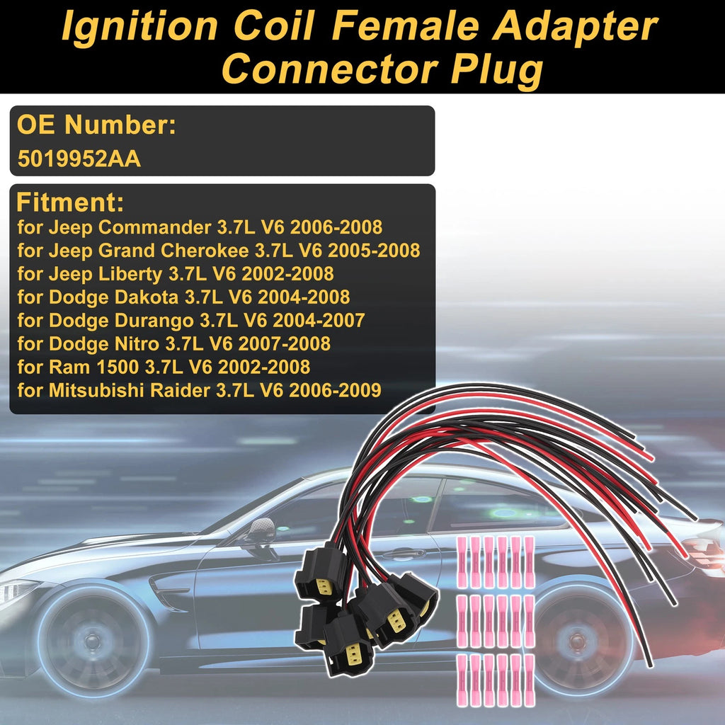 3 Pin Ignition Coil Connector Plug for Jeep Commander (2006–2008) No. 5019952AA