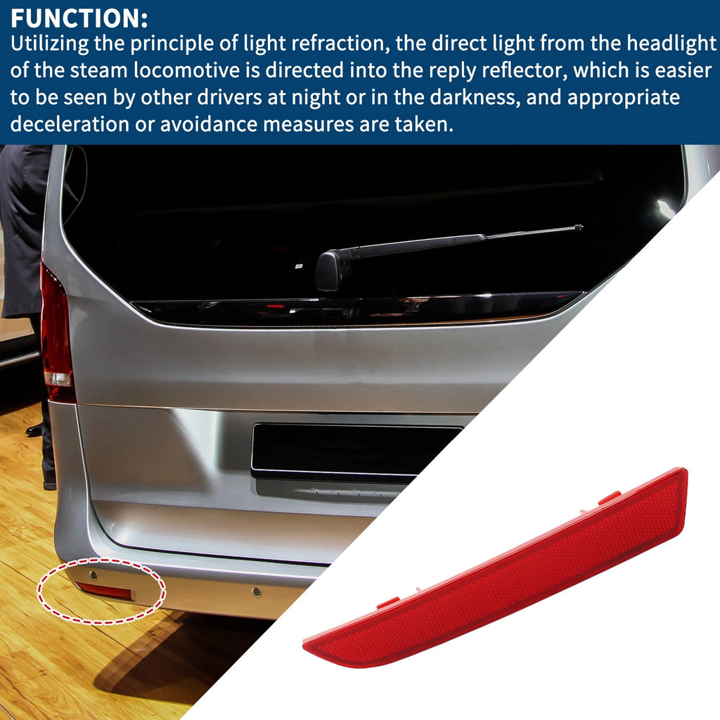 Bumper Reflector Replacement Rear Left for Mercedes-Benz Metris (2016–2023)