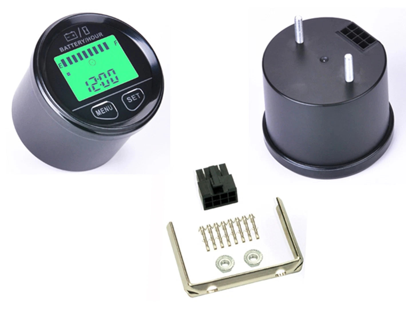 Backlit LCD Battery Level Hour Meter Gauge for