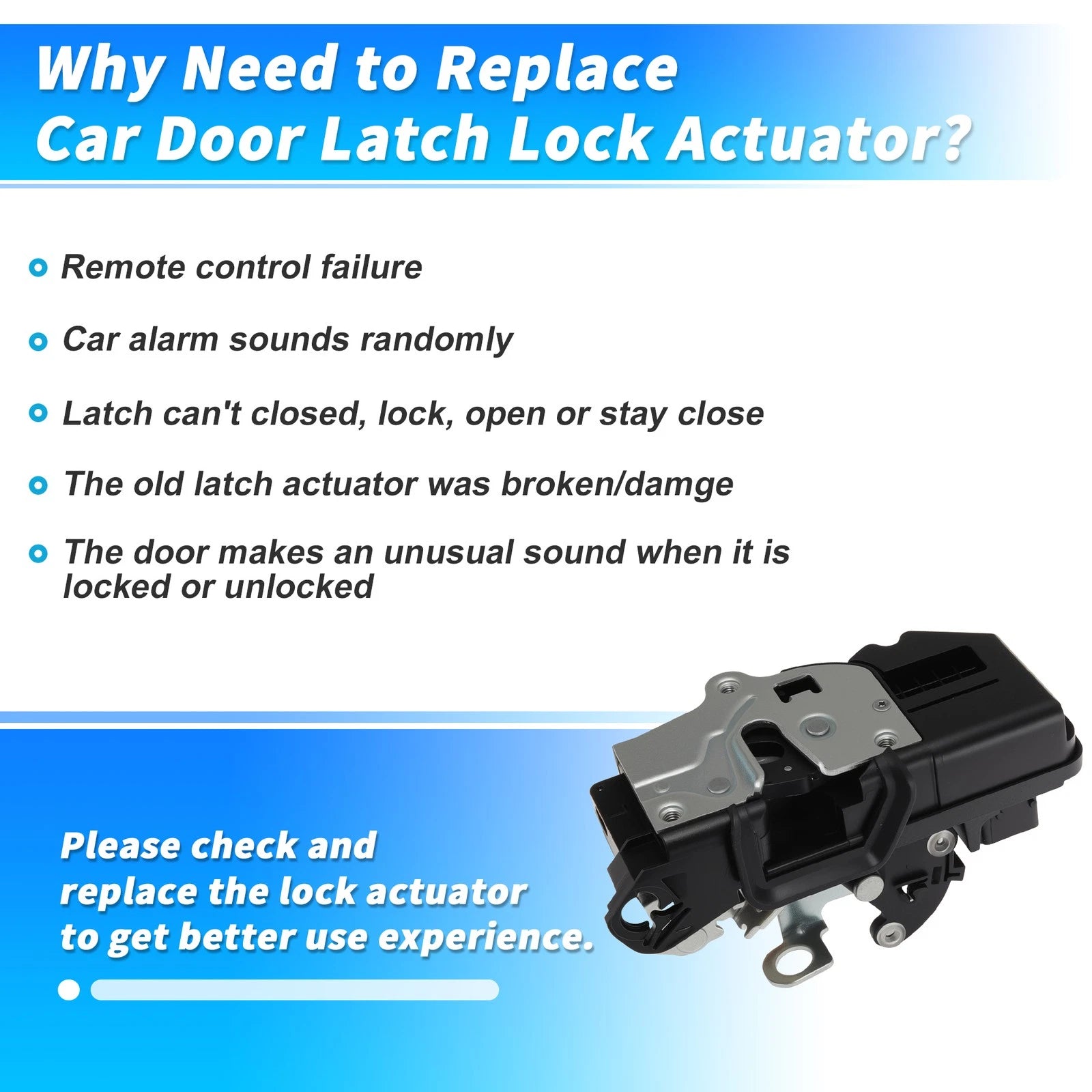 Front Left Power Door Lock Actuator for Chevrolet Avalanche (2007–2013)