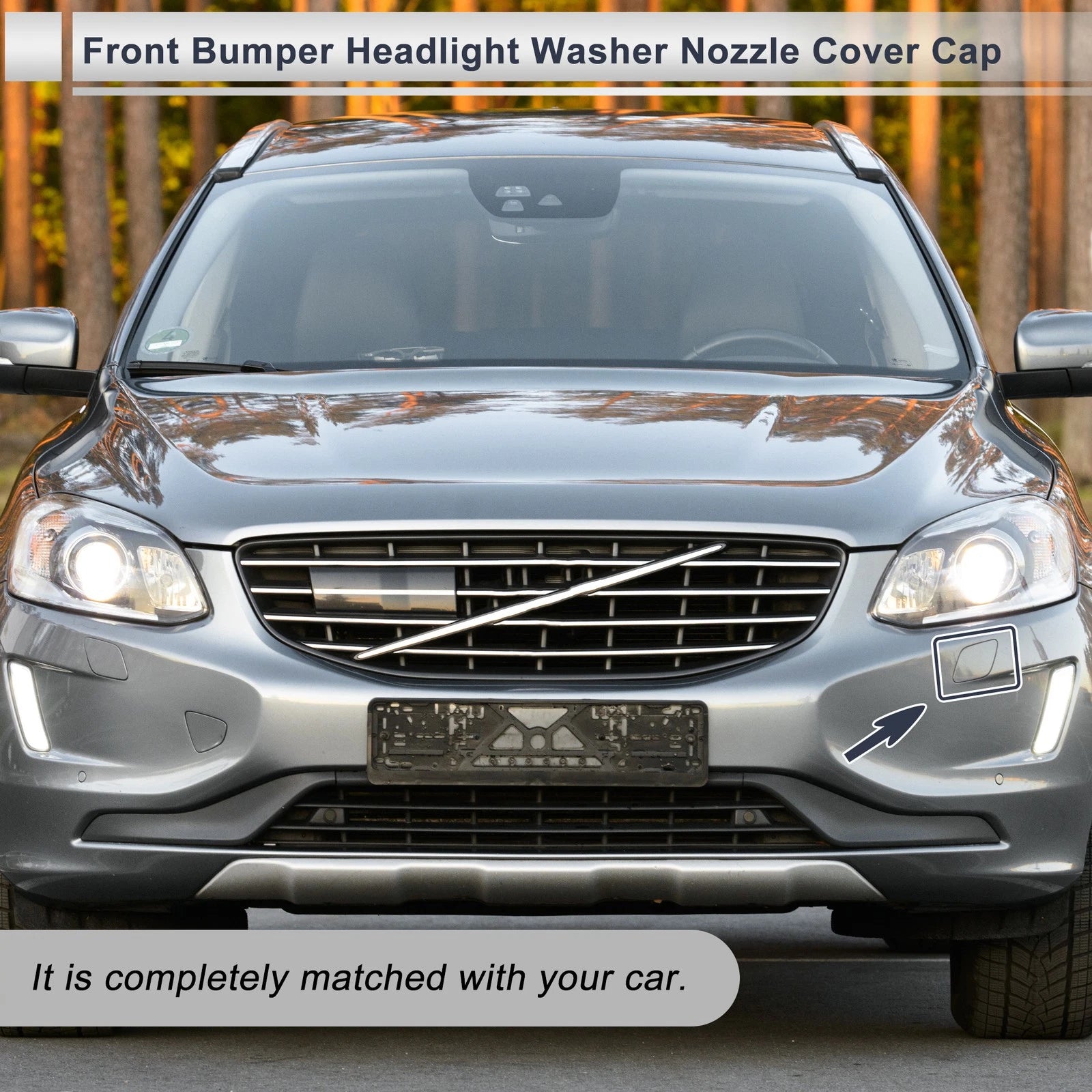 Headlight Washer Nozzle Cover Cap for Volvo (Copper Tone)
