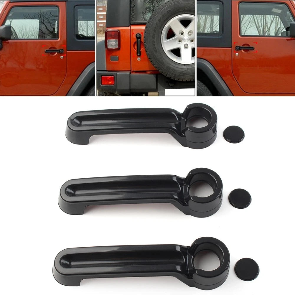 Exterior Door Handle Tailgate Cover Trim for Jeep Wrangler JK (2007–2017)