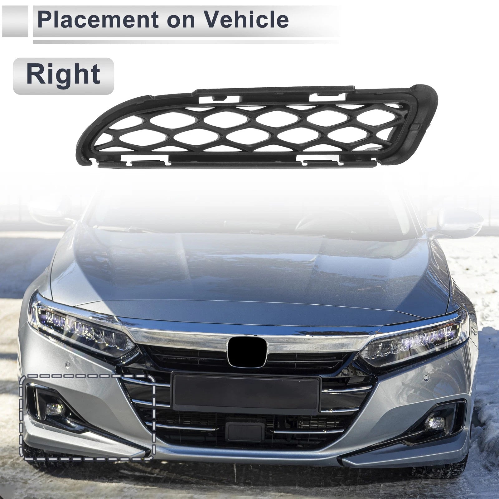 Front Right Fog Light Grill Replacement for Dodge Durango (2018–2020)