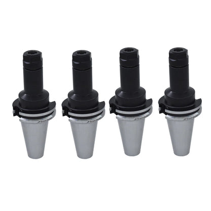 Set of 8 Tool Holder Chucks for CAT40-ER16 (4" Long Gage Length)