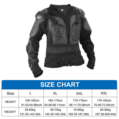 Riding Protective Shirt for Dirt Bike Motorcycle Off-Road Cycling (Black)