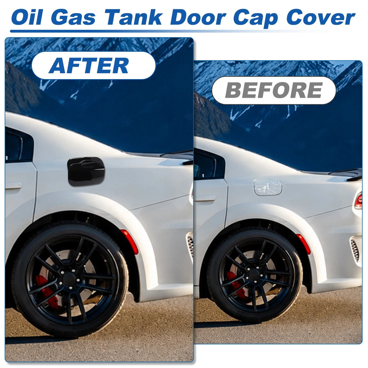 Fuel Tank Cover Trim for Dodge Charger (2011–2024) Bright Black