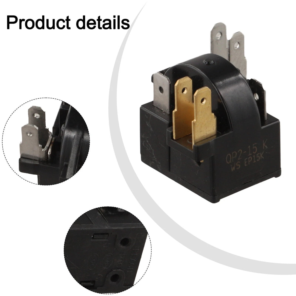Refrigerator Starter Relay 6Pin QP215H with Overload Protection