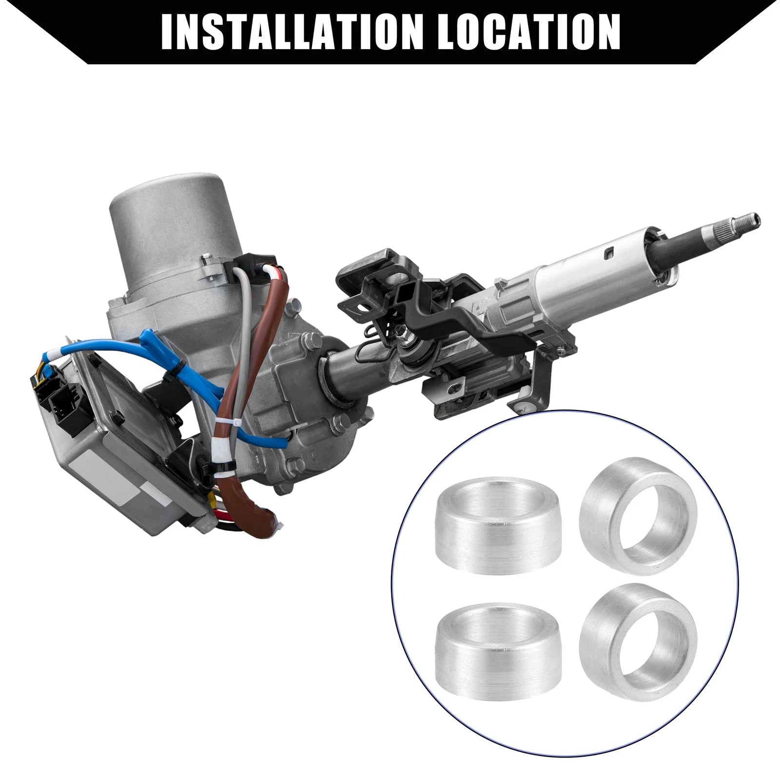 Intermediate Steering Shaft Bushings Replacement for Dodge Ram 1500 2500 (4 Pcs) (1994–2001)