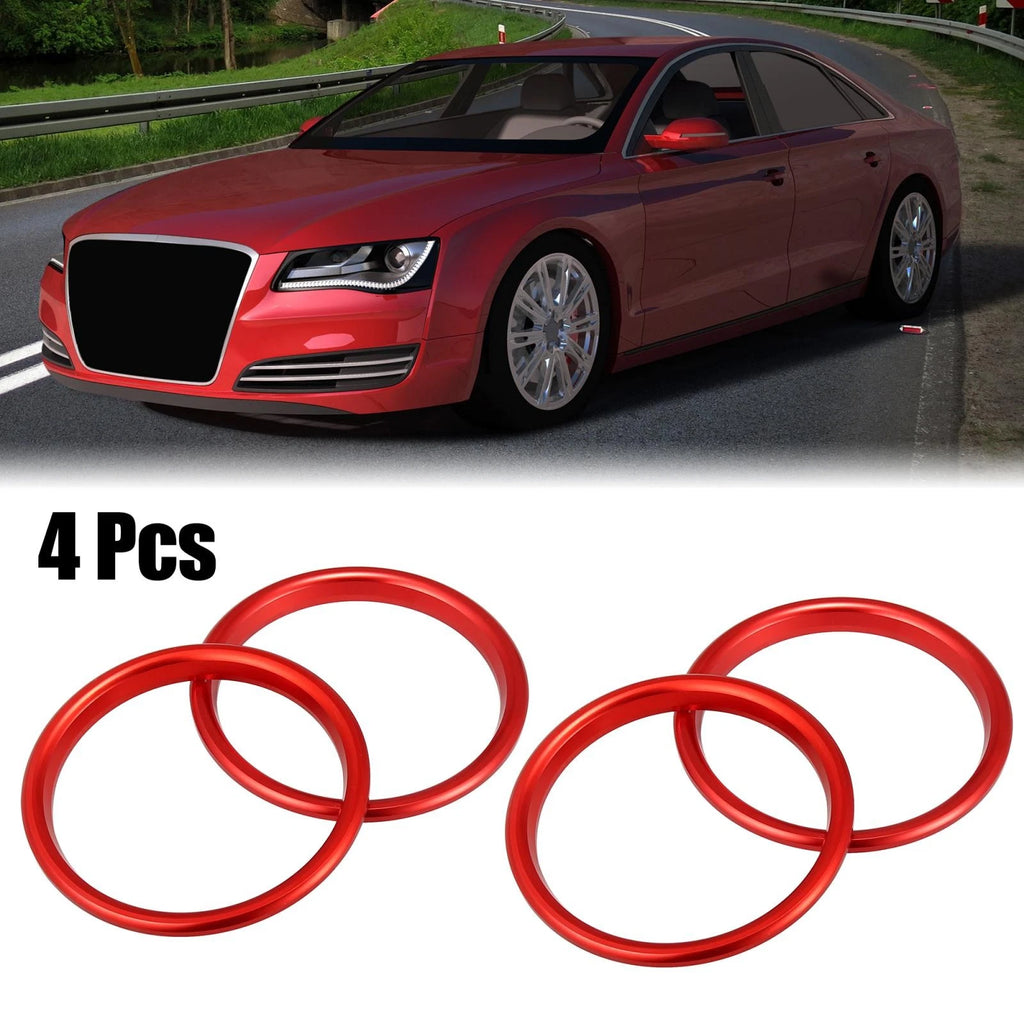 4pc Air Vent Ring Outer Trim Aluminum Alloy Replacement for Audi A3 S3 Q2L (2013–2021)