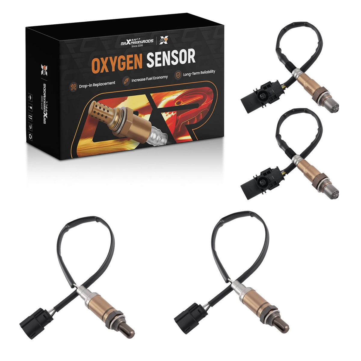 Set of 4 Oxygen O2 Sensors for Ford F-350 Super Duty (2012–2020)