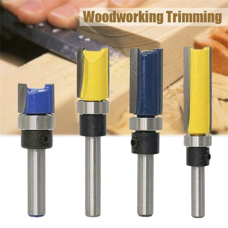 Flush Trim Router Bit for Woodworking (1/4" Shank)