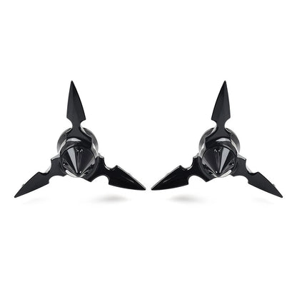2X Spun Blade Front Axle Cap Nut Cover for Harley Softail Dyna