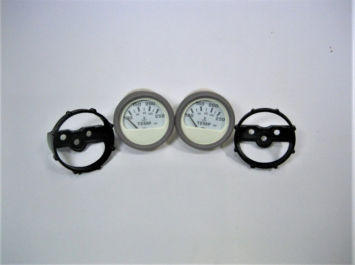 2X Faria GP9148A 2" White 100-250°F Temperature Gauge for