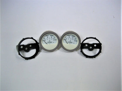 2X Faria GP9148A 2" White 100-250°F Temperature Gauge for