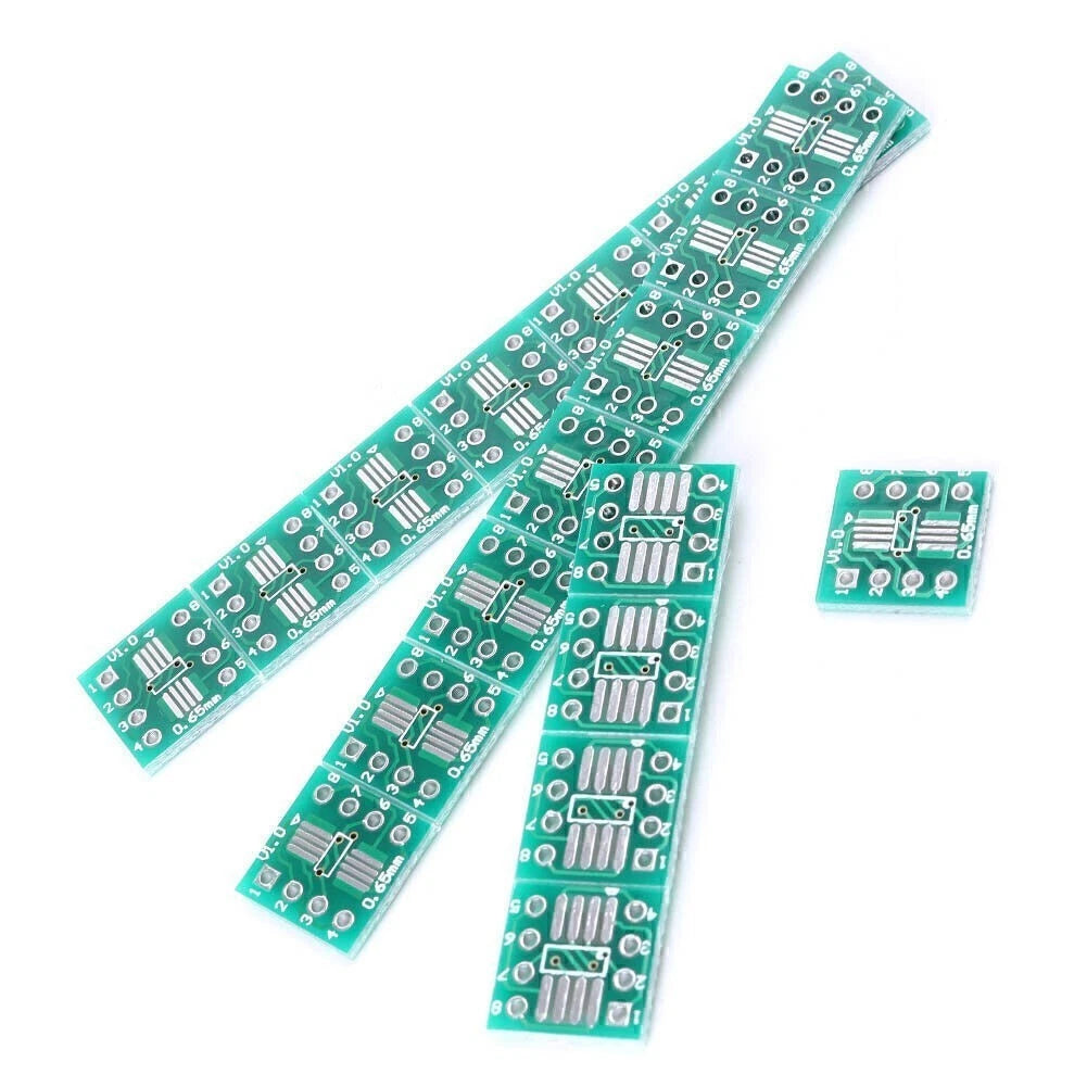 50pcs SOP8 SSOP8 TSSOP8 SMD to DIP8 Adapter PCB Board Kit